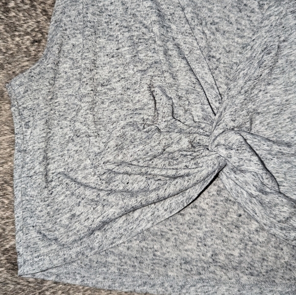 Sweaty Betty Arc Twist Front Crop Tank Linen Blend Grey Women's Large - Picture 7 of 8